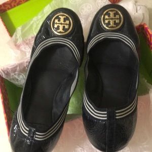 Tory Burch Caroline Flat Navy Blue